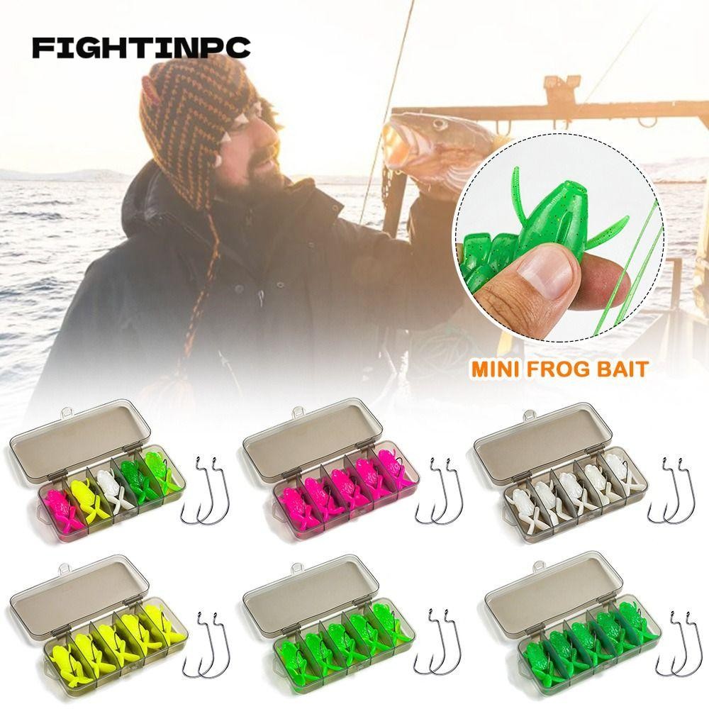 Fightinpc 5 ชิ้น Mini Frog เหยื่อ, 5 กรัม 10 กรัม TPE เหยื่อตกปลากบอ่อน, อุปกรณ์ตกปลากลางแจ้ง Lure Jigging ผสมสีกบ-Like Stance Lure