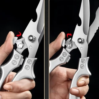 Bone scissors กรรไกรตัดอาหารสแตนเลส กรรไกรตัดกระดูกไก่กรรไกรทำครัวเนื้อสแตนเลสสำหรับใช้ในครัวมีดหั่นปลาเป็ดสำหรับทำอาหาร