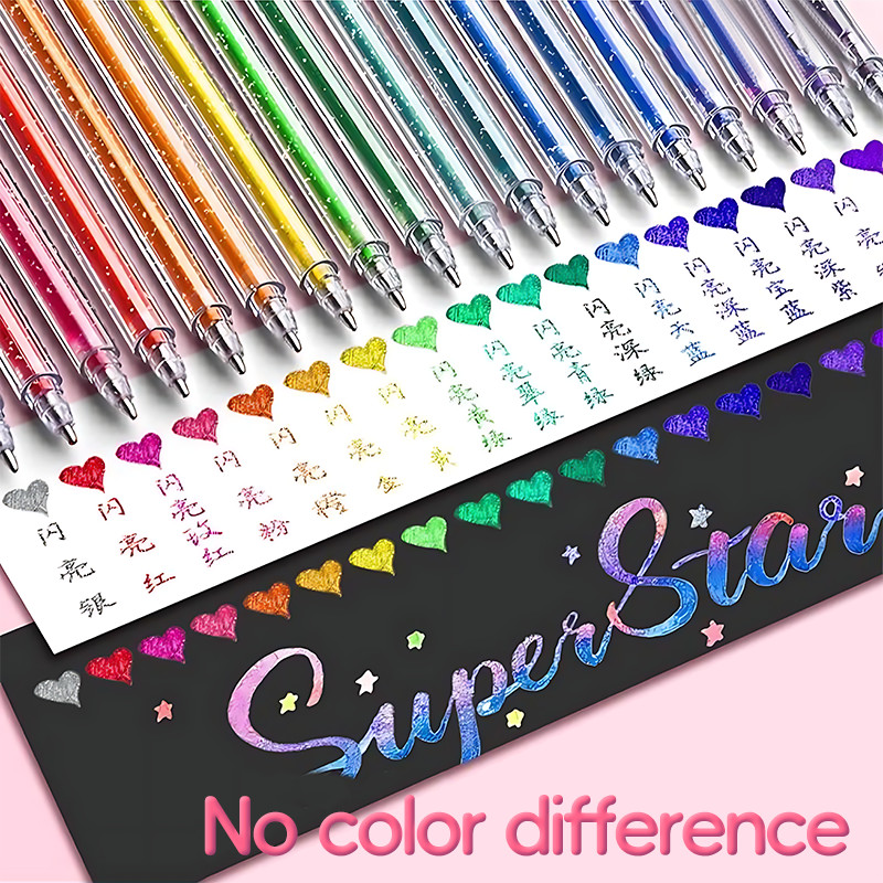 6/8/12/18/24 สี 3D Jelly Pens ปากกาเขียนด้วยลายมือสําหรับบันทึกการเขียน Art Coloring Drawing