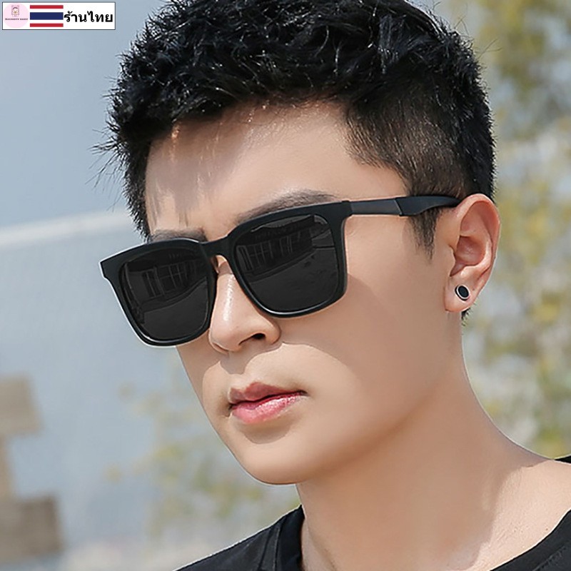 แว่นตากันแดดเกาหลี ยูวี400 ปรอทเลนส์แว่นตาสําหรับผู้ชายขับรถแฟชั่นแว่นตากันแดดมีสไตล์
