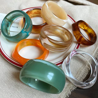 [Jewbeauty]สร้อยข้อมือเคลือบเงาอะคริลิครอยเปื้อนแฟชั่นย้อนยุคสร้อยข้อมืออเนกประสงค์ส่วนบุคคลอารมณ์อุปกรณ์เสริมมือ