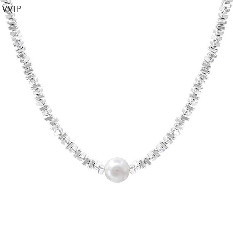 VVTH หักเงินสร้อยคอจี้มุกโอปอลโซ่เงาผู้หญิงอารมณ์เครื่องประดับChokerสร้อยคอเครื่องประดับงานแต่งงานขอ