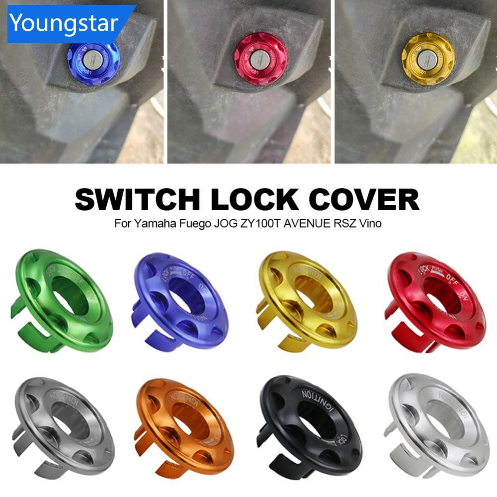 FFY อลูมิเนียมรถจักรยานยนต์สวิทช์จุดระเบิด Key Switch Protector แหวนสําหรับ Yamaha Fuego JOG ZY100T AVENE RSZ Vino