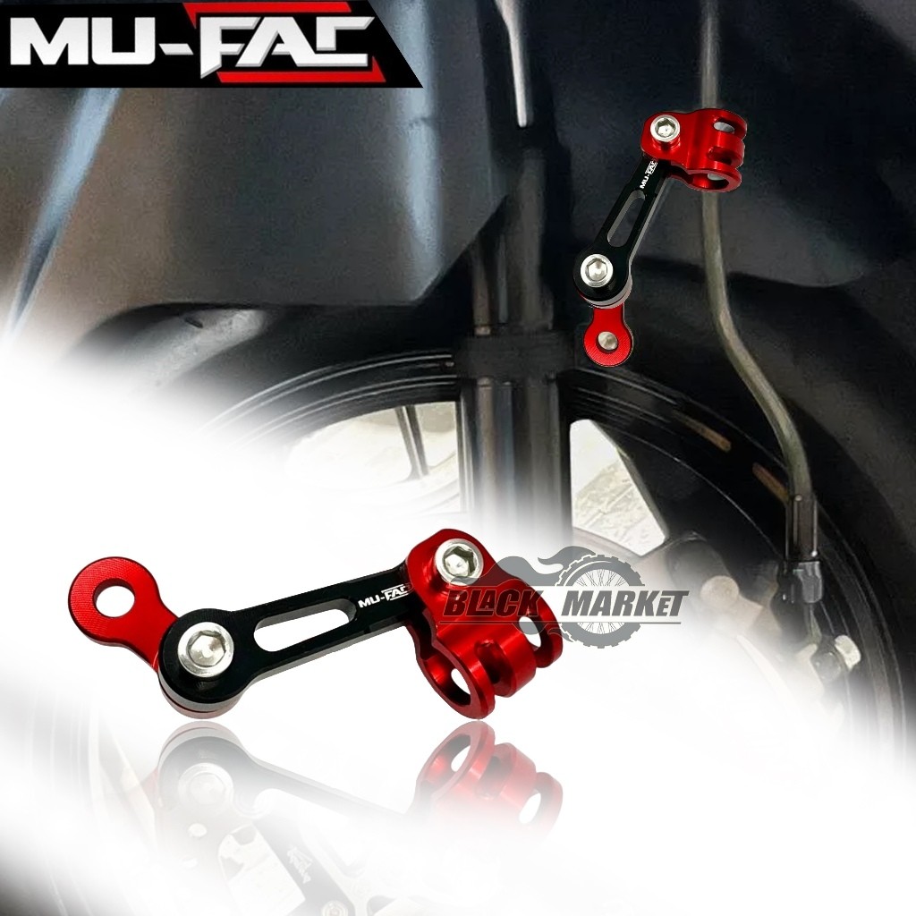 BMA ขายึดสายเบรคหน้ารถจักรยานยนต์ รุ่นสั้น MUFAC อลูมิเนียมเต็ม วัสดุ CNC DV Shop