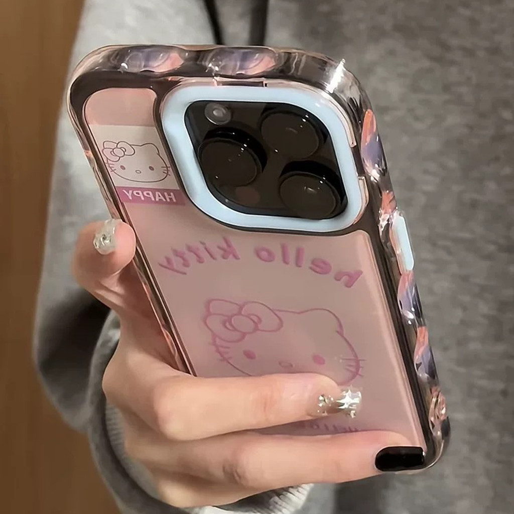 น่ารักคิตตี้คลื่นเคสโทรศัพท์สําหรับ ไอโฟน 17 16 มือโปร สูงสุด 15 14 13 12 กันกระแทกป้องกันปลอก