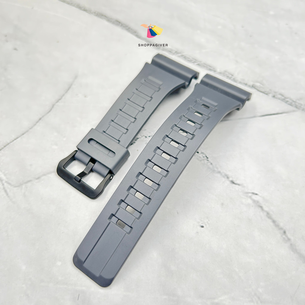 สายนาฬิกา Casio ของแท้ W-735H / W-376H / W-736H-8B / AEQ-110W / AQ-S810W เรซิ่นสีเทา