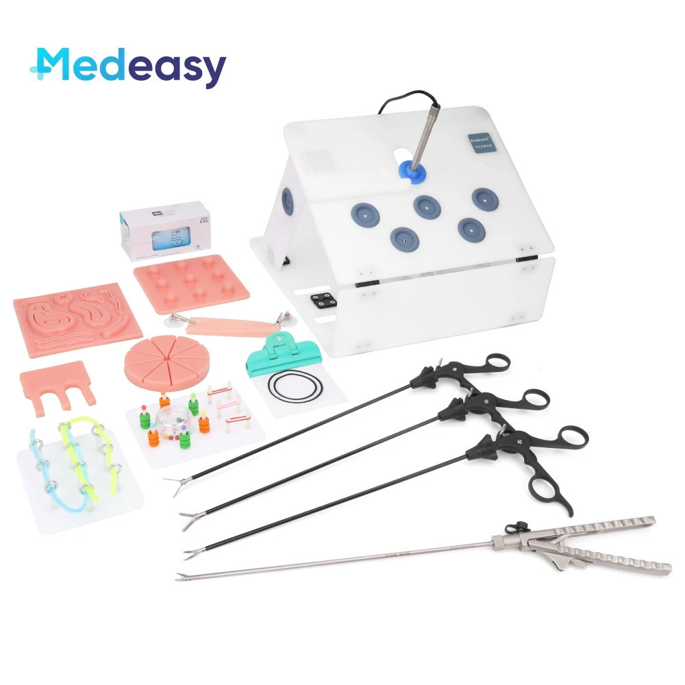 Laparoscopic Simulator Training Box Foldable Laparoscopy Endo Trainer Medical Teaching Equipment