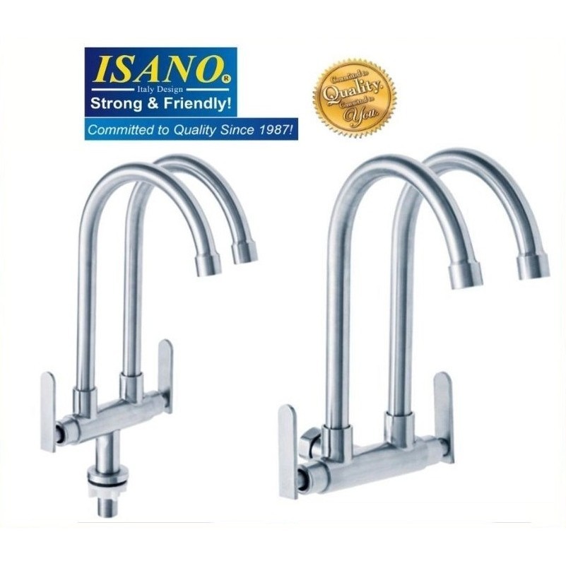 [ ISANO ] TWIN SWAN NECK SINK TAP (1100TI/1000TS)