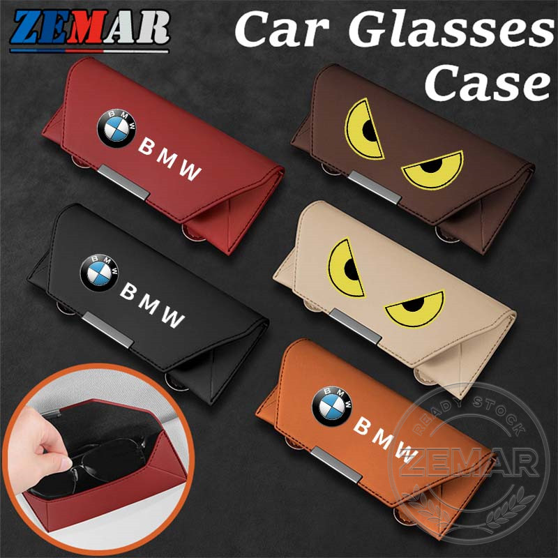 BMW รถแว่นตาแว่นตากันแดดกล่องเก็บรถ Sun Visor แว่นตาแม่เหล็กคลิปกล่องสําหรับ BMW F32 Z4 E89 E85 X5 G