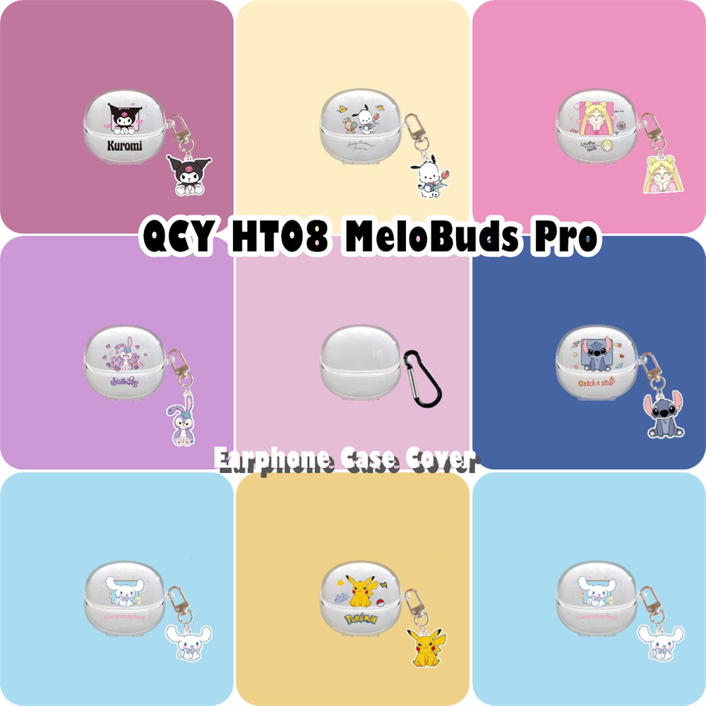 สําหรับ QCY HT08 MeloBuds Pro Case เคสหูฟังการ์ตูนปลอกซิลิโคนอ่อนนุ่มโปร่งใส