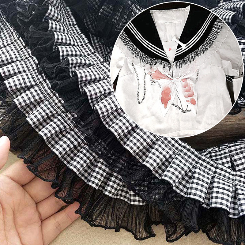 1Yard Lolita Lattice เย็บปักถักร้อยริบบิ้นลูกไม้ DIY หัตถกรรมเครื่องประดับกระโปรงของเล่นตุ๊กตาชุดเย็บรถตกแต่งภายใน