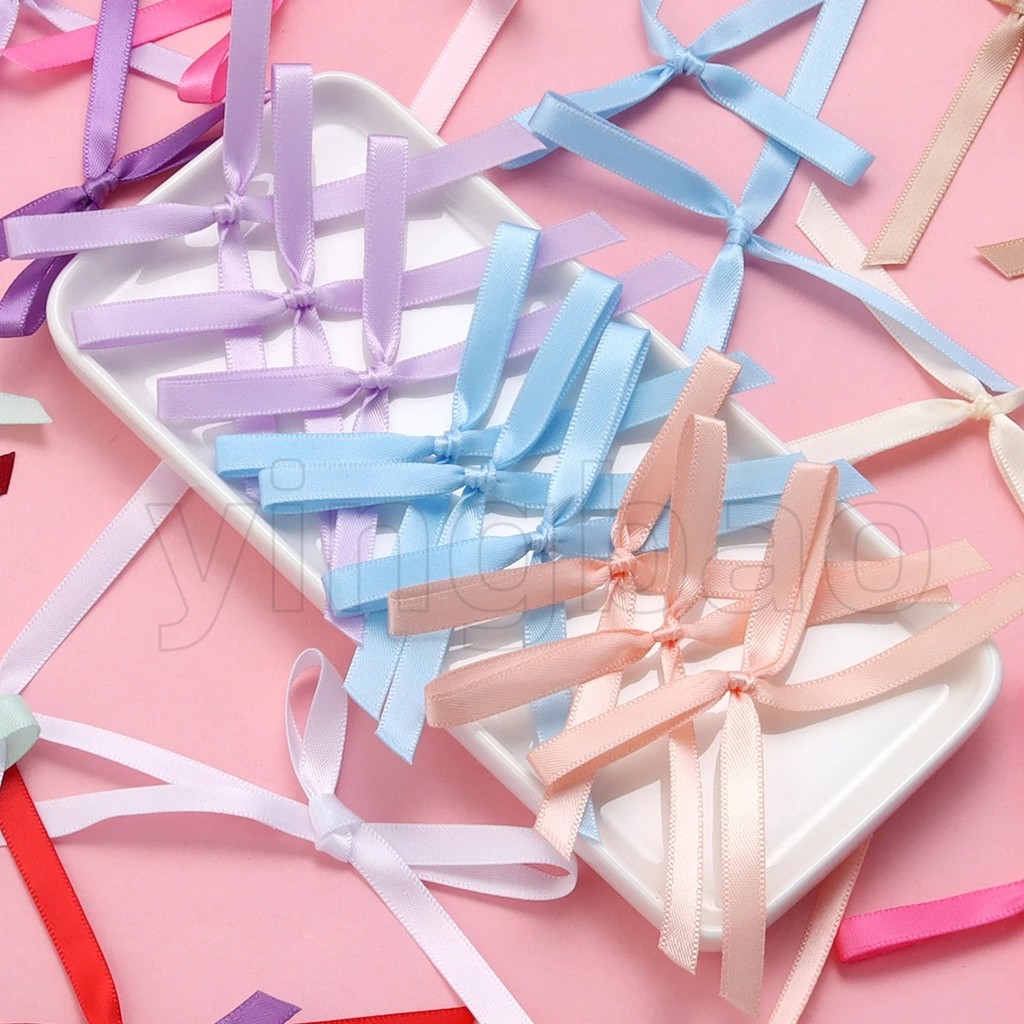 30 ชิ้น/เซ็ต 6.5*8.5 ซม.โพลีเอสเตอร์ซาตินริบบิ้น Bows บัลเล่ต์สไตล์ Bows สําหรับ DIY Craft เย็บของขวัญเสื้อผ้าอุปกรณ์เสริม Party Decor
