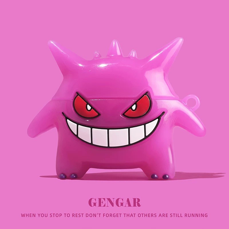 Pokemon Genger น่ารัก Airpods 4 กรณีป้องกัน Airpods Pro 2 กรณีหูฟัง Airpods Gen3 กรณีซิลิโคน Airpods
