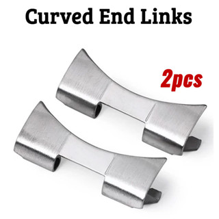 2ชิ้นสากลปลายโค้งสแตนเลสลิงค์ ส่วนโค้ง จบ สายนาฬิกาส่วนเชื่อ…