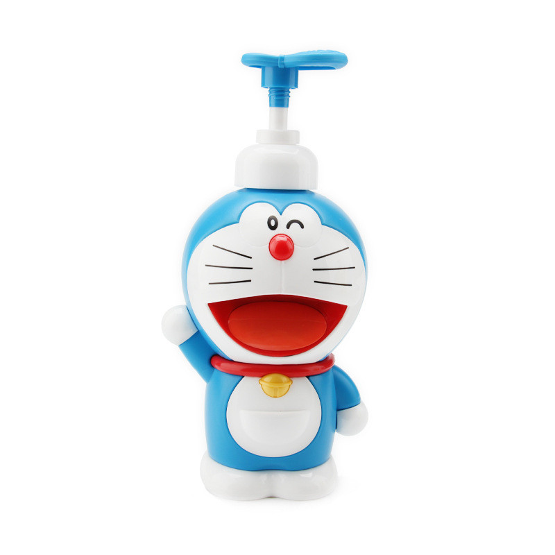 380ml การ์ตูนน่ารักสามมิติโดราเอมอนความงามล้างและดูแลขวดกดแชมพูเจลอาบน้ำโลชั่น