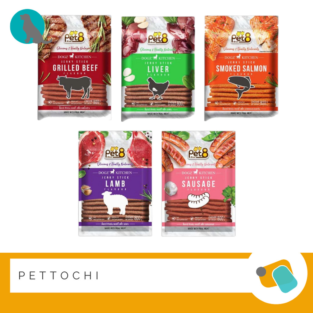 Pet8 Dogz Kitchen เจอร์กี้ สตั๊ก ขนมสุนัข 800 G