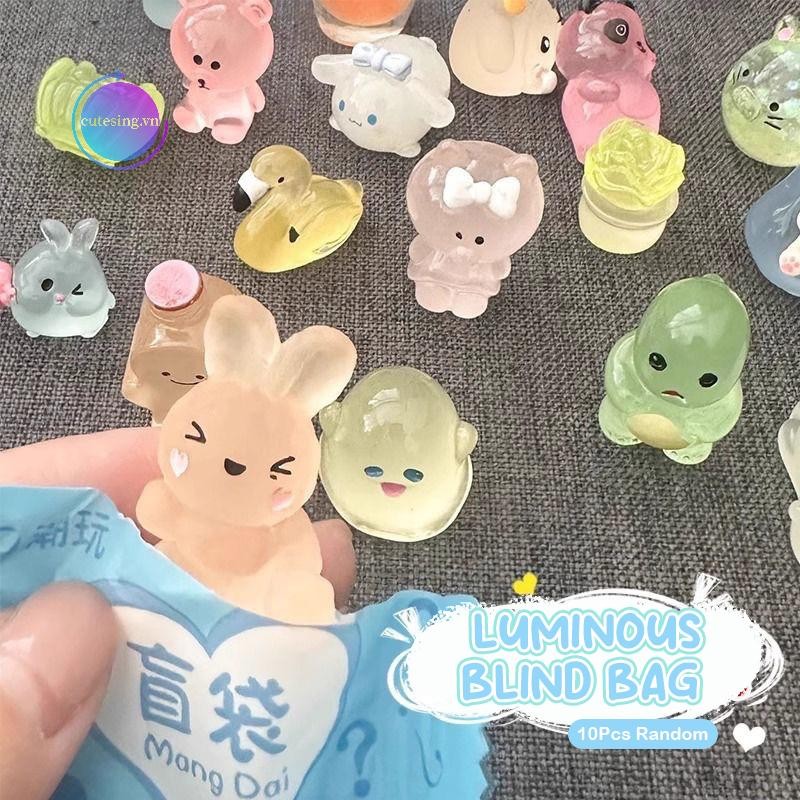 Goddes 10pcs น่ารัก Mini จําลองสัตว์กล่องตาบอดของเล่น Action Surprise ตุ๊กตาตัวเลขปลอม Candy Guess กระเป๋าตาบอดสําหรับของขวัญเด็ก TH