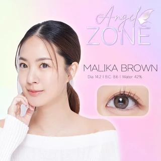 Angel Zone คอนแทคเลนส์ รุ่น Malika Brown 14.2 (รองรับสายตาปกติและค่าสายตาสั้น -0.50 ถึง -7.00)