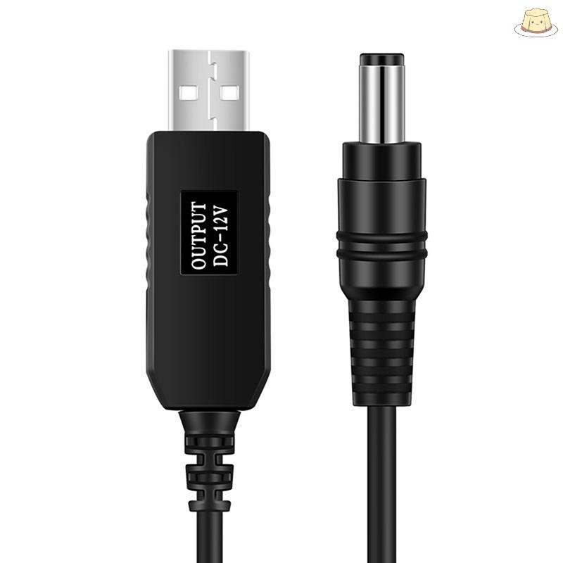 [GZ] Wifi to Cable Connector DC 5V to 12V สาย USB Boost Converter Step-up Cord สําหรับ Wifi Router M