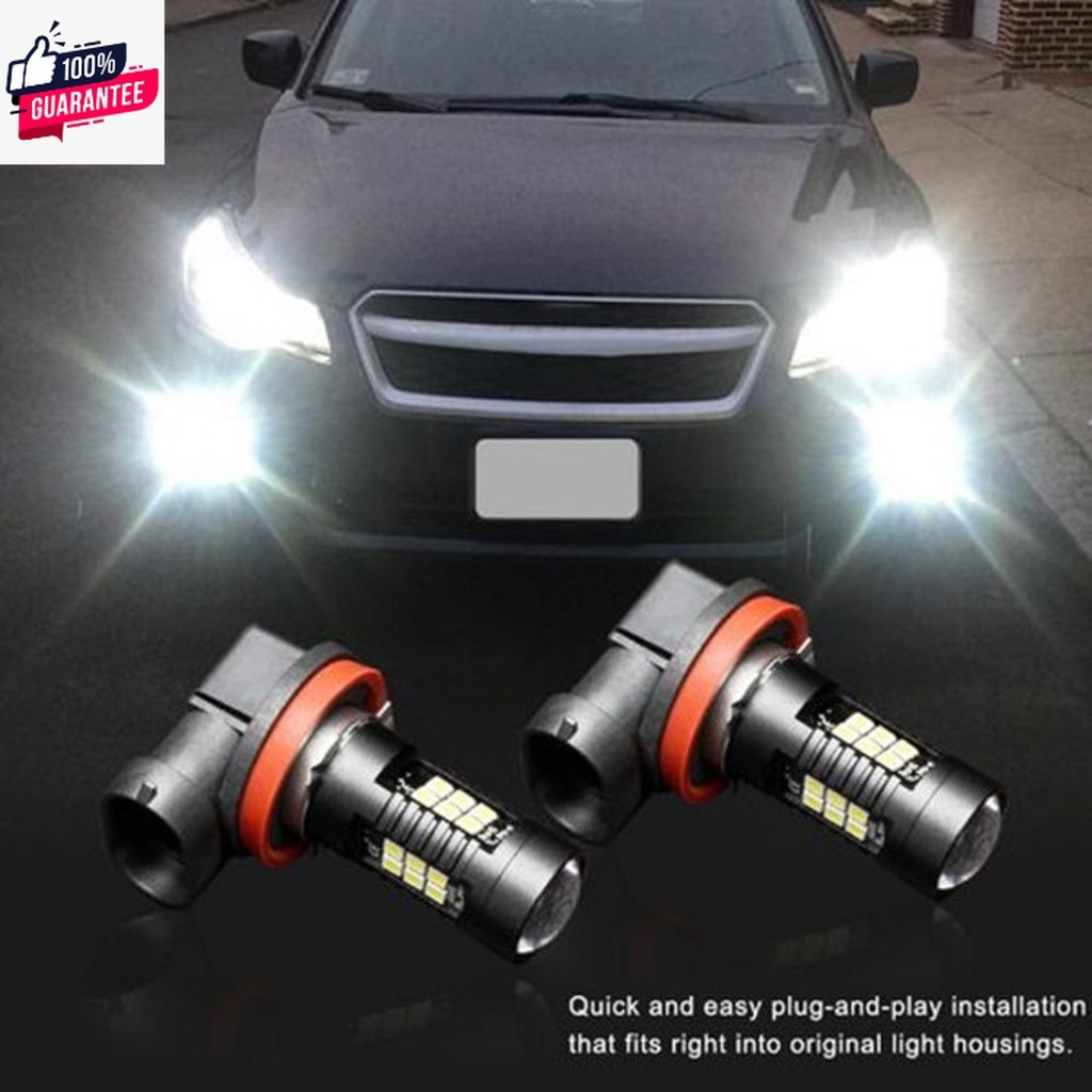 ไฟตัดหมอก รถยนต์ เเสงสีขาว 9006 3030 21led
