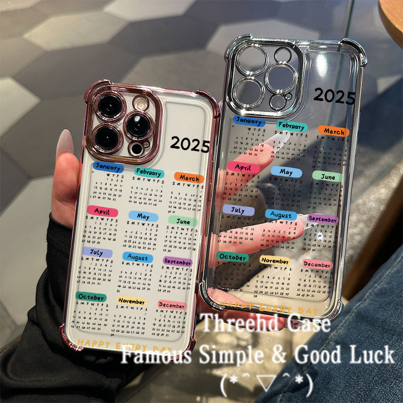 เคสสําหรับoppo A78 A18 A95 A38 A53 A15 A16 A17 A58 A57 A79 A7 A3S A5 Reno 5 6 7 8 11F 12 12F Pro Creative 2025 เคสโทรศัพท์ขั้นสูงโปร่งใสAnti Dropปฏิทินปกหลังนุ่ม