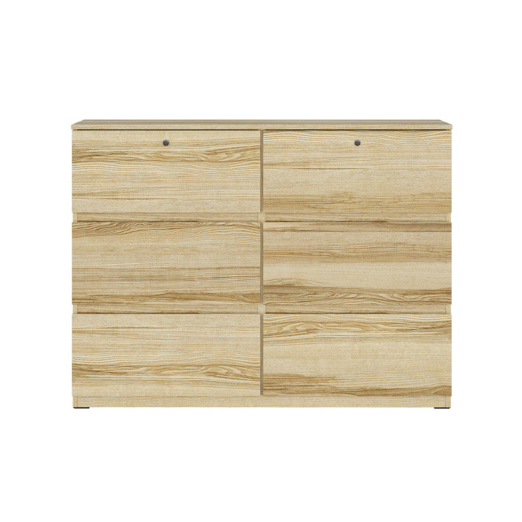 Koncept Furniture ตู้เตี้ยลิ้นชัก รุ่น  Poppy ขนาด 120 ซม. สีไม้อ่อน (120x39x89)  แบรนด์ KONCEPT FURNITURE