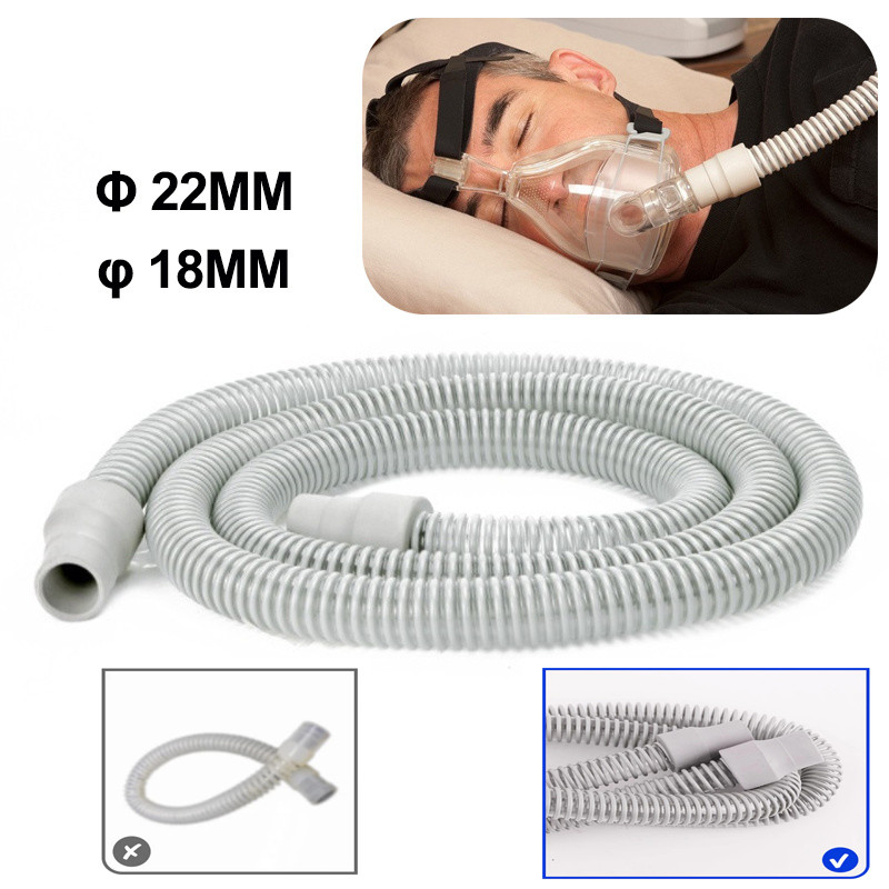Universal CPAP ท่อ APAP BiPAP ท่อเครื่องช่วยหายใจความยาว 180 ซม.หน้ากาก 22 มม.เครื่องหายใจอุปกรณ์เสริม