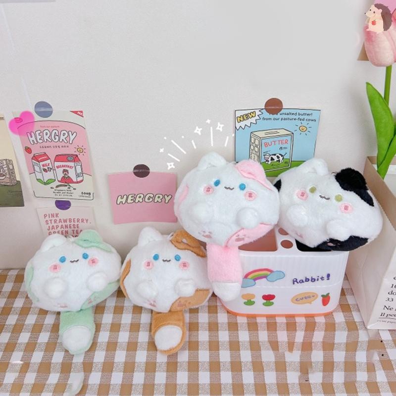 [IN] จี้ตุ๊กตาน่ารัก Squeaking พวงกุญแจแมว Kawaii ไขมันแมวจี้นุ่มตุ๊กตาตุ๊กตาพวงกุญแจกระเป๋าเป้สะพายหลัง Ch สําหรับสาวของขวัญ TH