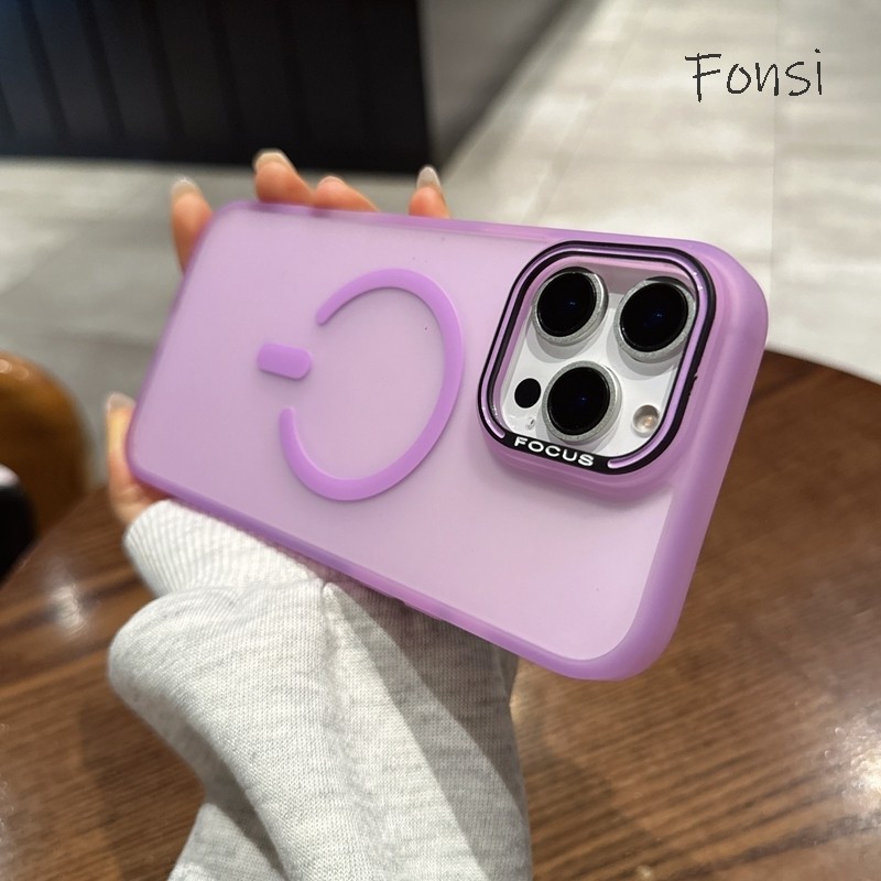 หรูหรา Matte โปร่งใสแม่เหล็ก Attraction ฝาหลังกันกระแทกสําหรับ iPhone 16 15 14 Plus 13 12 11 Pro Max