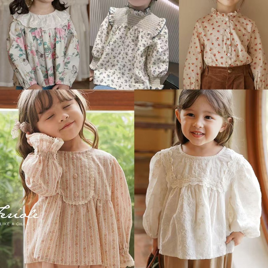 ใหม่ เสื้อเชิ้ตแขนยาว ลายจุด แฟชั่นฤดูใบไม้ร่วง สไตล์เกาหลี สําหรับเด็กผู้หญิง 2023 1107