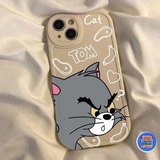 COD-ในไทย เคสสำหรับไอโฟน11 เคสซิลิโคน เคสการ์ตูนน่ารัก ลูกแมวและหนู For IPhone 11 XR 7 8 Plus 15 14 13 12 Pro MAX X XS