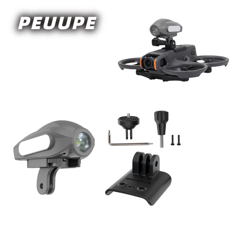 Drone Mount อุปกรณ์เสริมขยายสําหรับ DJI Avata2 Mount อุปกรณ์เสริมขยายไฟฉาย Motion กล้องวงเล็บ DJI Avata 2/Insta360 GO3 อุปกรณ์เสริม