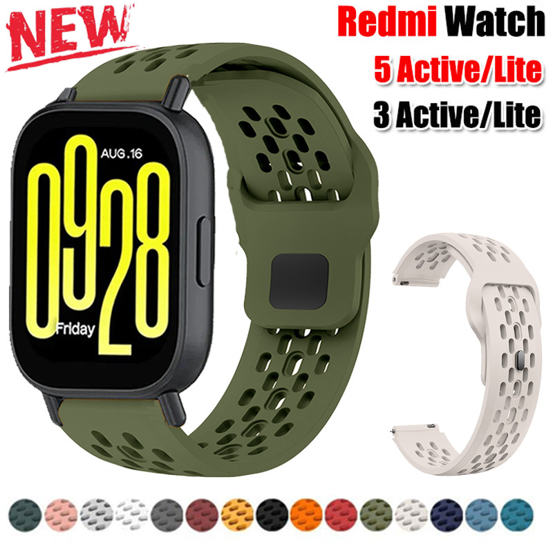 สายซิลิโคนสําหรับ Redmi Watch 5 3 Active Lite Breathable