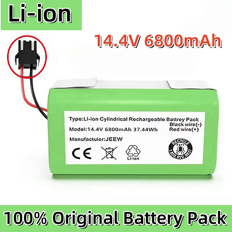 4S1P 14.4V 6800mAh Li-ion Battery for Conga Excellence 990 1090 Ecovacs Deebot N79S N79 DN622 Eufy R