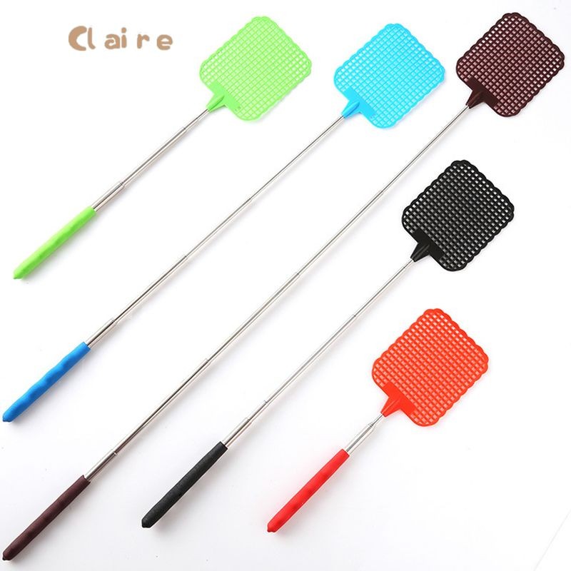 COD ไม้ตียุง ไม้ตีแมลงวัน พลาสติก ยืดได้หดได้ (5อันคละสี)