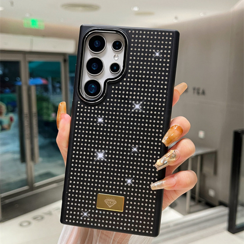 หรูหรา B Ling S hinny เพชรกันกระแทกกรณีโทรศัพท์สำหรับ S amsung g alaxy S25อัลตร้า S25บวก S24 S23 S22อัลตร้าพลัสโลหะป้องกันกล้องฮาร์ดพีซีปกหลัง