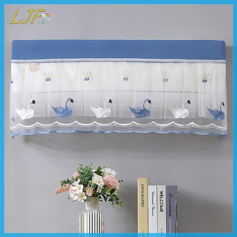 Ljf Air Conditioner ฝาครอบกันฝุ่นป้องกันฝุ่นติดผนัง Protector ฝาครอบเครื่องปรับอากาศล้างทําความสะอาดได้ Home Textil กระเป๋าป้องกัน TH