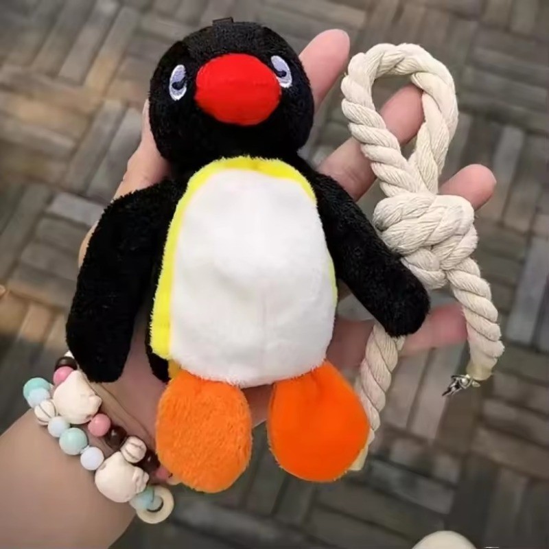 18เซนติเมตรน่ารักเพนกวินตุ๊กตาพวงกุญแจน่ารักเพนกวินตุ๊กตากระเป๋าเป้สะพายหลังจี้สร้างสรรค์สัตว์ตุ๊กตาพวงกุญแจสาวของขวัญวันหยุด
