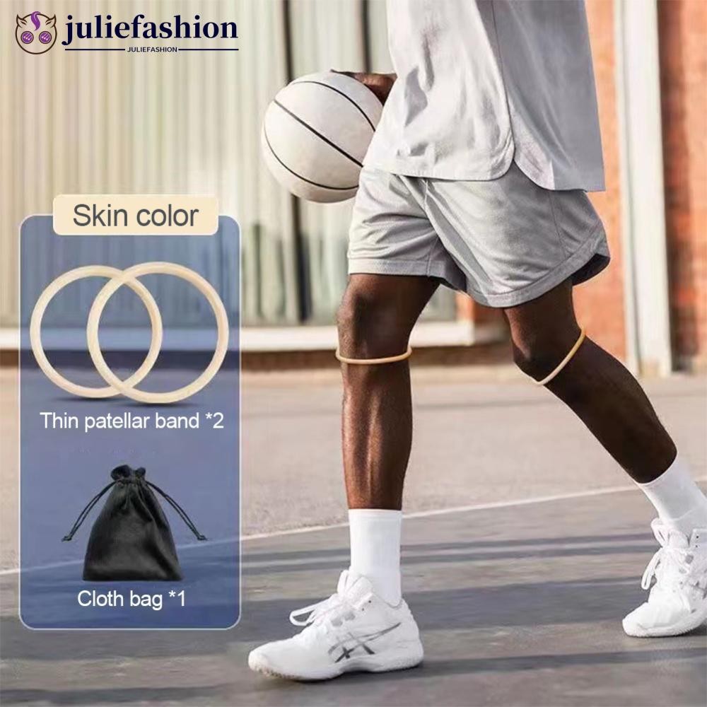 JULIEFASHION สายรัดเข่าบาสเก็ตบอลเพิ่มความดันการดูดซึม Shock Stabilizes Patella บาง Patellar Band เข