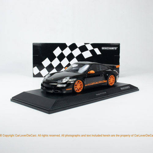 MINICHAMPS 1: 18 PORSCHE PORSCHE Mini Cut 911 GT3 RS โมเดลรถสีดํา