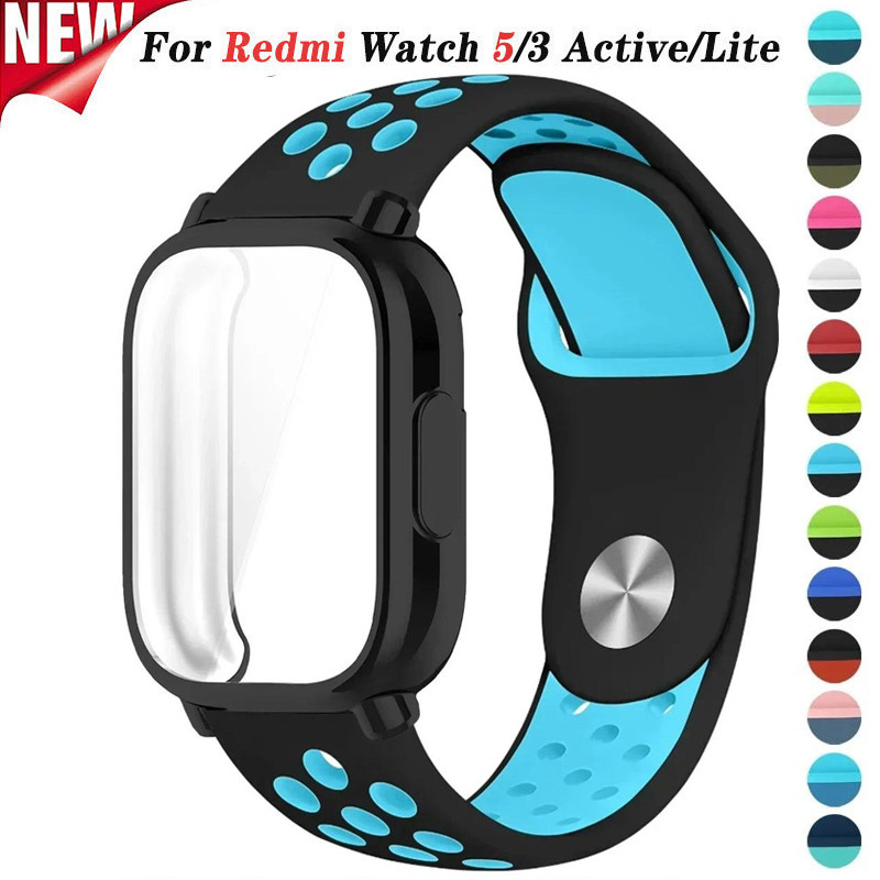เคส TPU + สายซิลิโคนสําหรับ Redmi Watch 5 Active Band Soft Case Screen Protector สําหรับ Redmi Watch 5 Lite ซิลิโคนอ่อนนุ่มกีฬา Band Correa