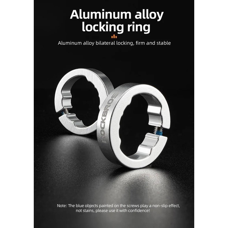 ร็อคโบรส์ จักรยานจับหนังจับบาร์จับตามหลักสรีรศาสตร์มือจับจับกันกระแทกล็อคทวิภาคีลื่นขี่จักรยานอุปกรณ์เสริม - รูปที่ 6