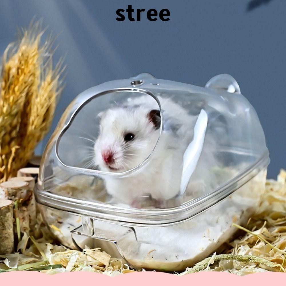 Stree หนูแฮมสเตอร์กรงห้องน้ํา, กรงหนูตะเภาหนูแฮมสเตอร์ห้องน้ํา, อุปกรณ์เสริมอะคริลิคใสพลาสติกหนูแฮมสเตอร์ทรายอาบน้ําหนูแฮมสเตอร์