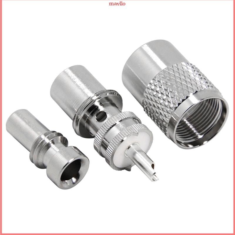 Mavlo Connector UHF ปลั๊กตัวผู้ PL259 บัดกรี RG8X RG59 RG8 RF อะแดปเตอร์ขั้วต่อโคแอกเซียล