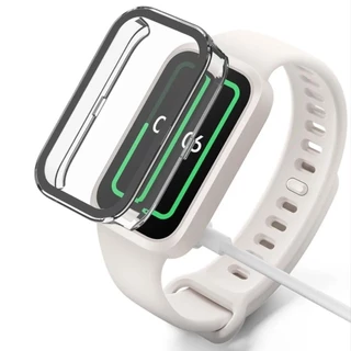 กรณีพีซีแก้วนิรภัย for Mi Band 9 Active / Redmi Band 3 Anti Gores พลาสติกแข็งกันชนป้องกันหน้าจอครอบคลุมกันชนเต็ม