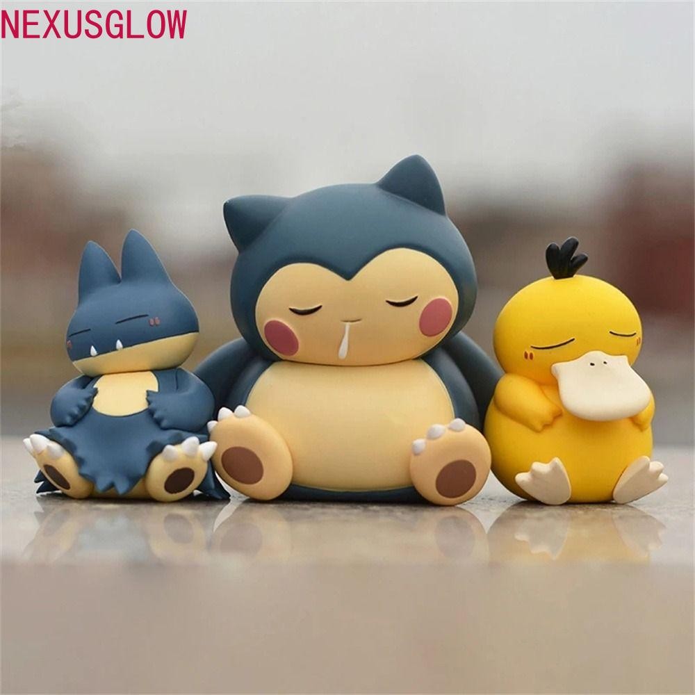 Nexusglow Psyduck รูป Action Figure ตุ๊กตาคริสต์มาส Sleep Starry อะนิเมะตัวเลขการ์ตูนน่ารัก Psyduck 