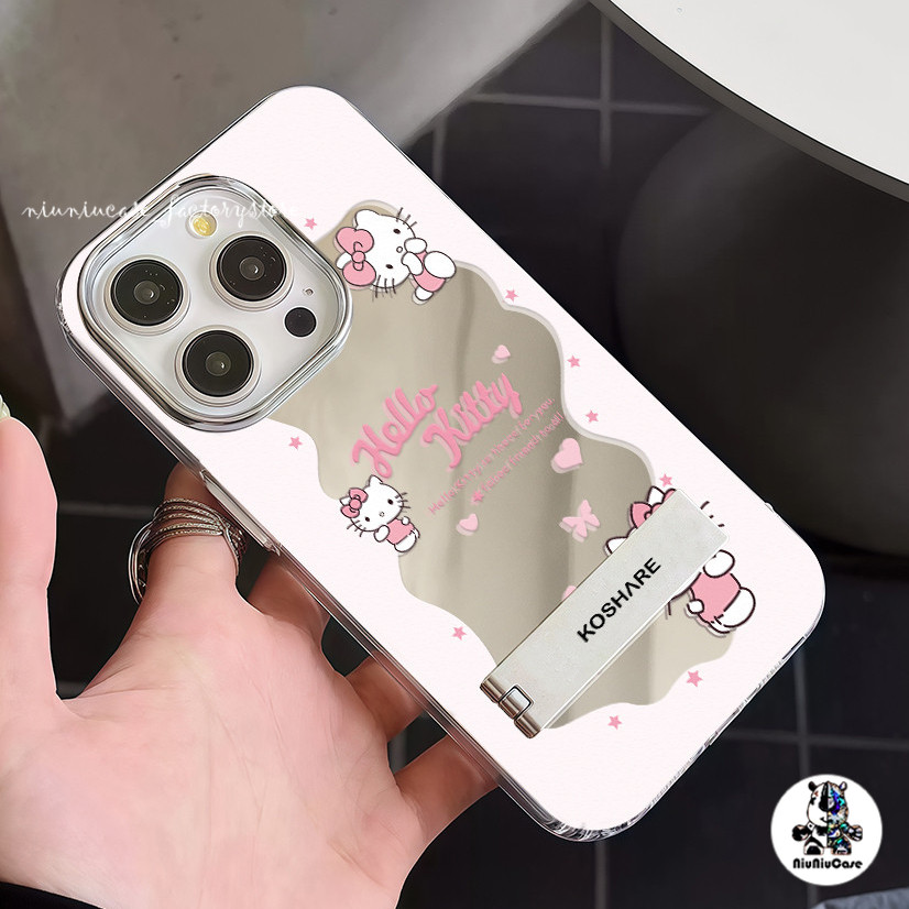 ✅Case For iPhone 11 13 15 14 12 16 Pro Max เคสไอโฟน11 13 16pro XS MAX XR 8Plus เคส เคสแมว กระจก กรณีโทรศัพท์มือถือชุบ