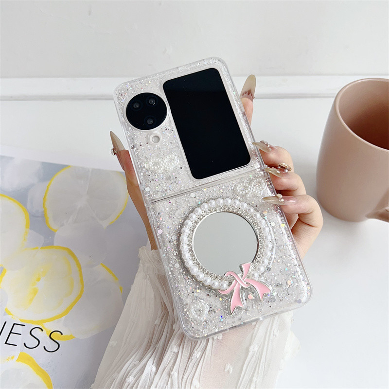 แฟชั่น Bling Glitter Bear Mirror Clear Case สําหรับ OPPO รูปที่ 6