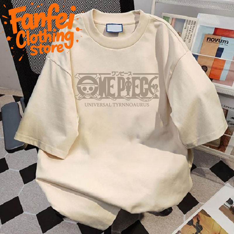 (จัดส่งตลอด 24 ชั่วโมง)Fanfei แฟชั่นเสื้อยืด ใส่สบาย สไตล์เกาหลี เสื้อระบาย เสื้อยืด ONE OIECE พิมพ์ลาย ทรงหลวม คอกลม