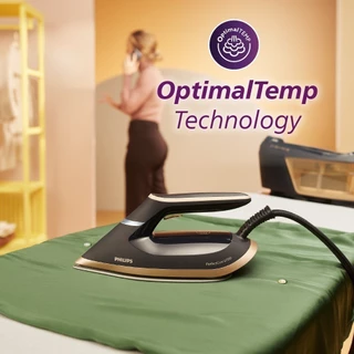 Philips PSG6064 เตารีด แรงดันไอน้่ำ 8 บาร์ Optimal TEMP การันตีไม่มีผ้าไหม้ พลังไอน้ำทรงพลัง รีดเรียบเร็ว รับประกัน 2 ปี